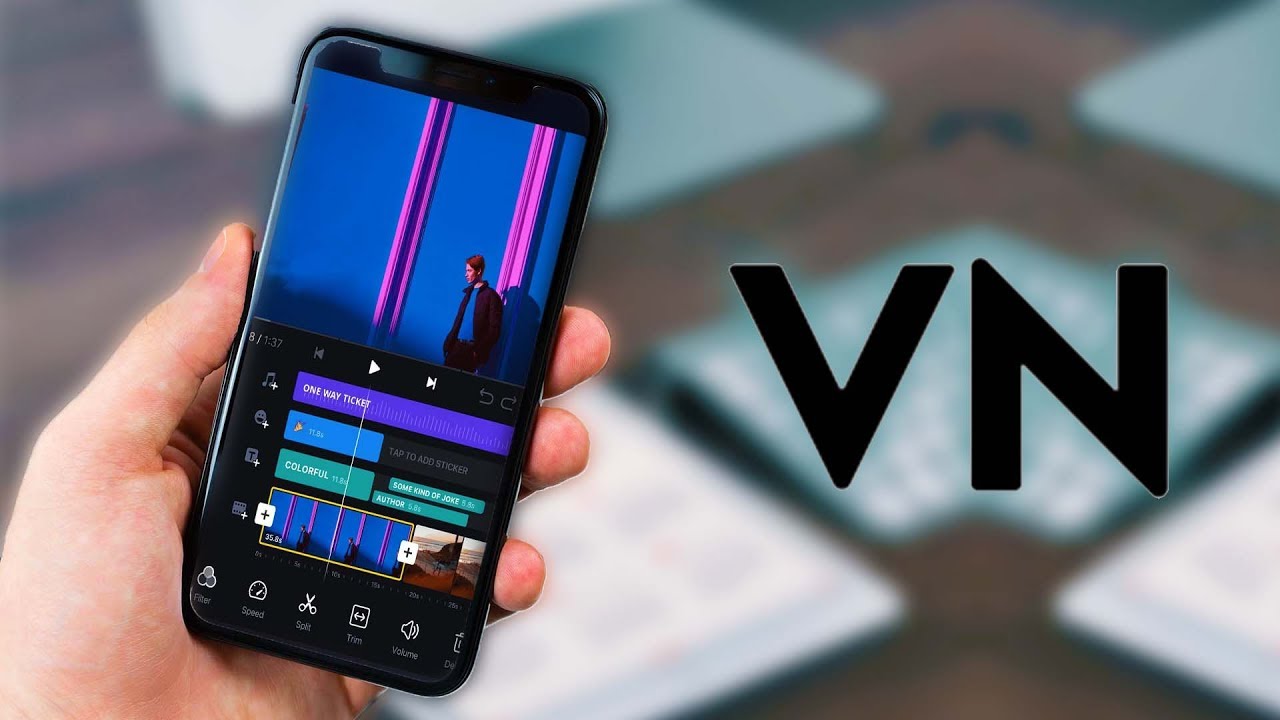 App VN de edição de vídeos mobile